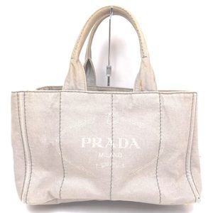 Gray Prada Canapa Tote